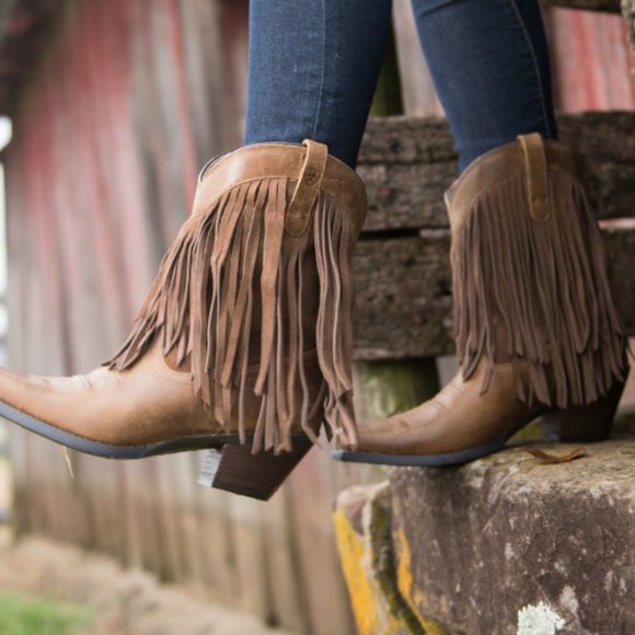 Ariat gold rush fringe boots Clearance